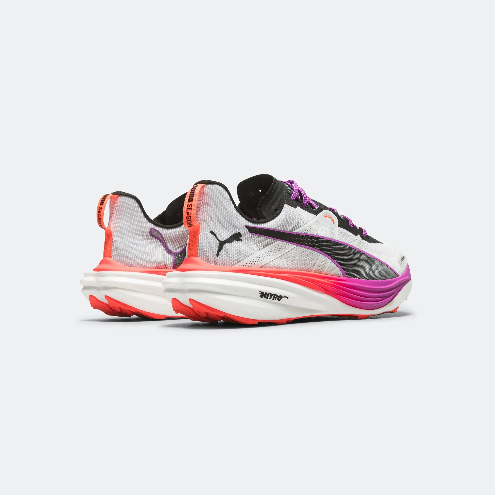 Mens Deviate NITRO Elite Trail - White/Glowing Red-Pure Magenta Stylish Motion Soft Motion