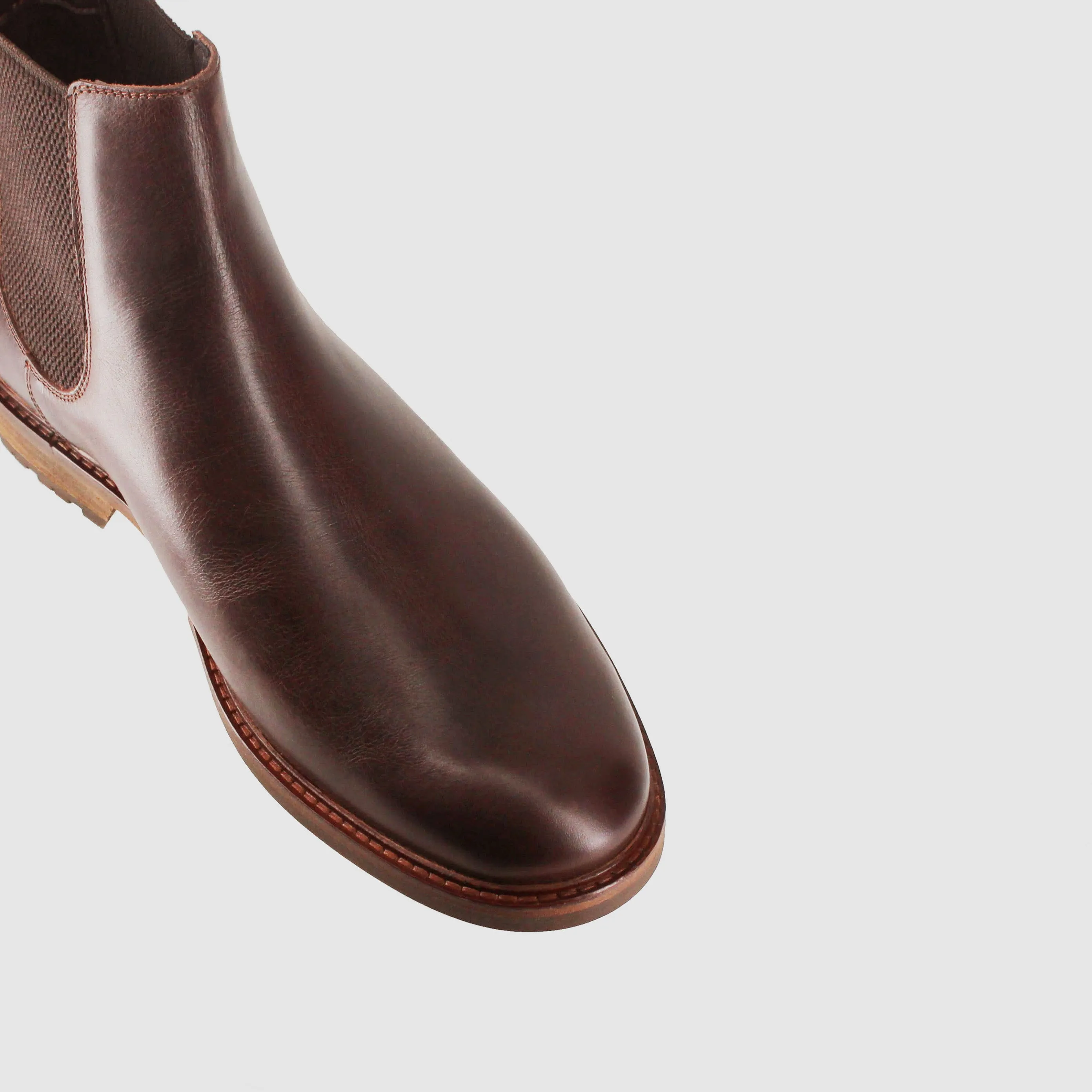 Bern Chelsea Boots Dark Brown rubber Rubberized Tread