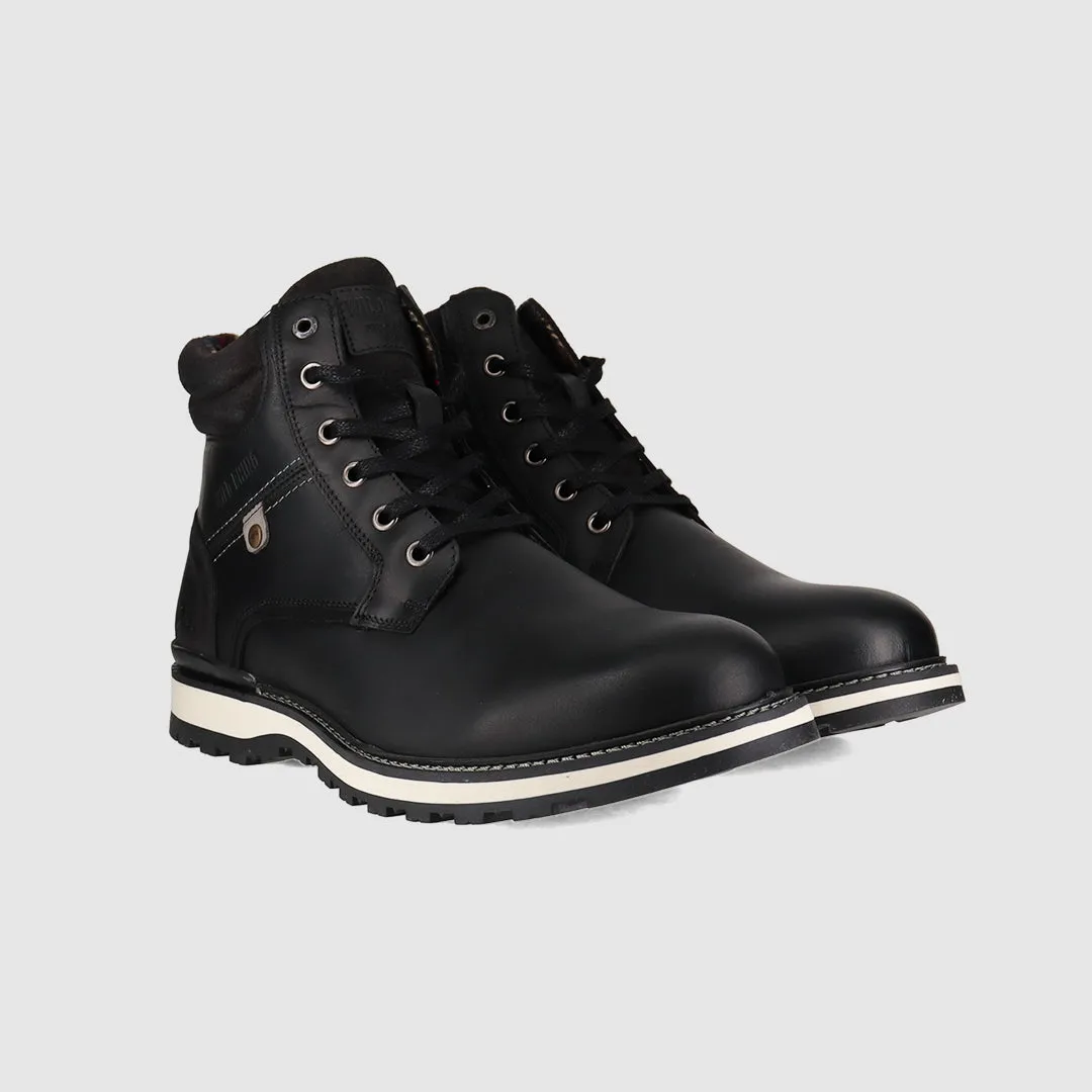 Stud Lace Up Boots Black Storm Proof