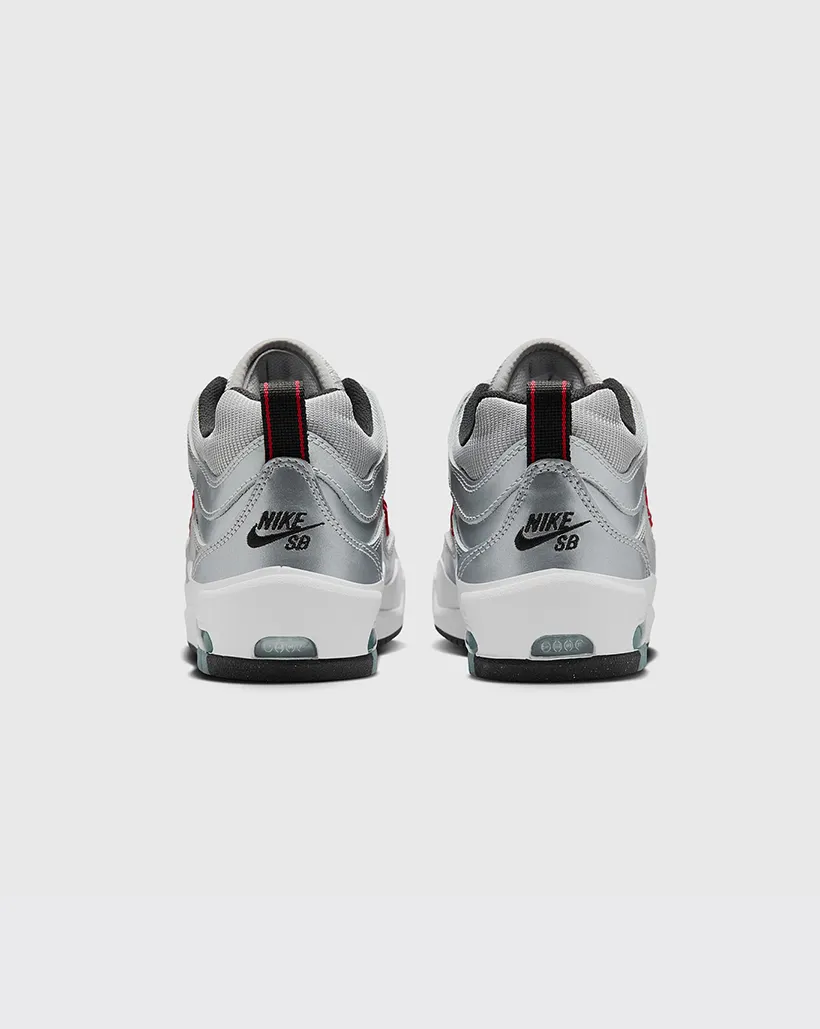 Nike SB Ishod Air Max Premium Shoe - Metallic Silver/Varsity Red Cat Stroll