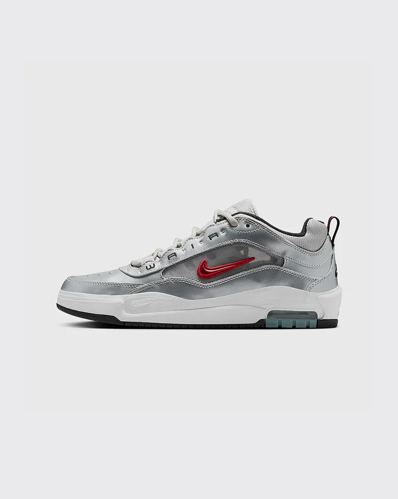 Nike SB Ishod Air Max Premium Shoe - Metallic Silver/Varsity Red Free Movement Happy Steps