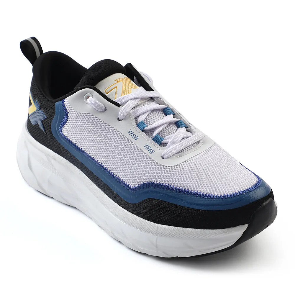 Leap7x White Sports Lacing Running Shoes For Men ROBUST-3E By Liberty running shoes for 10K races TPU - sole shoes