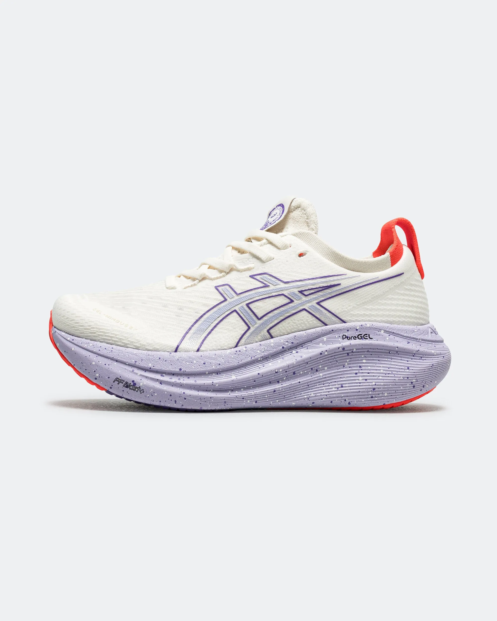 Unisex Look Free Step Womens Gel-Nimbus 27 Tokyo - Cream/Edo Purple
