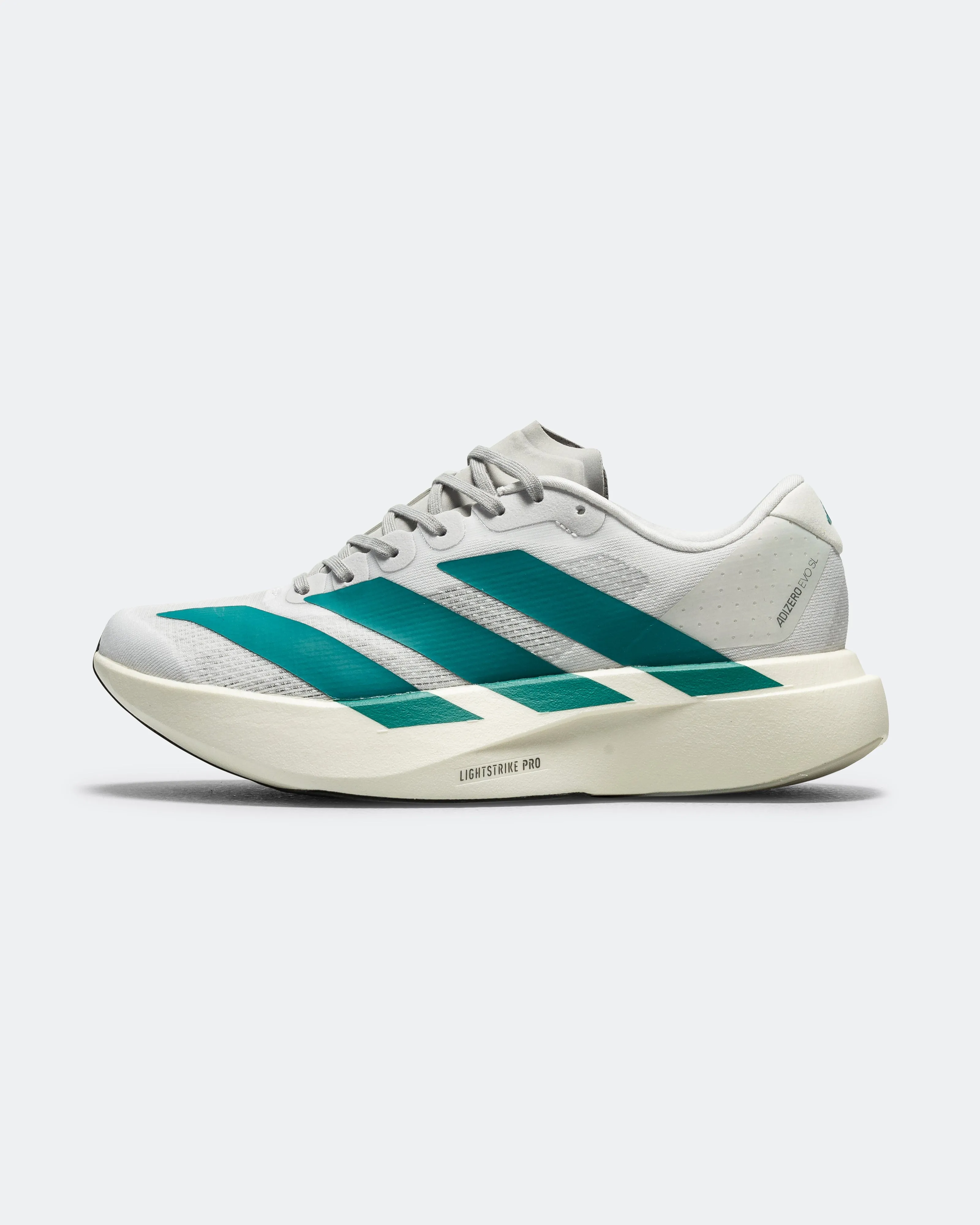 Womens Adizero Evo SL - Cloud White/Pure Teal-Grey Four Thermoregulating Lining