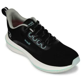 Leap7x Black Sports Lacing Running Shoes For Women ROSY-1 By Liberty marathoner's shoe possibility