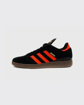 Carefree Day Fit Anytime Adidas Busenitz Shoe - Black/Red/Gum
