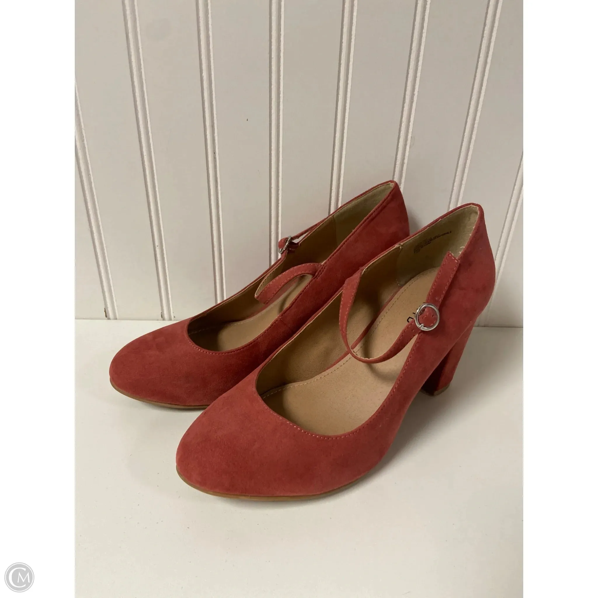 Shoes Heels Block By Torrid In Red, Size: 7.5 Light   weight   design Soft Material