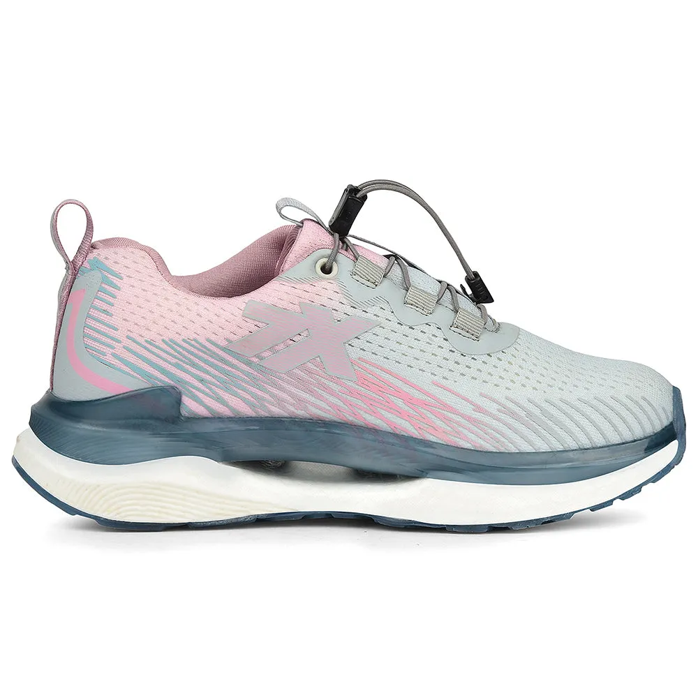 Customizable Arch Support Leap7x Grey Sports Lacing Running Shoes For Women CHELSY-3 By Liberty