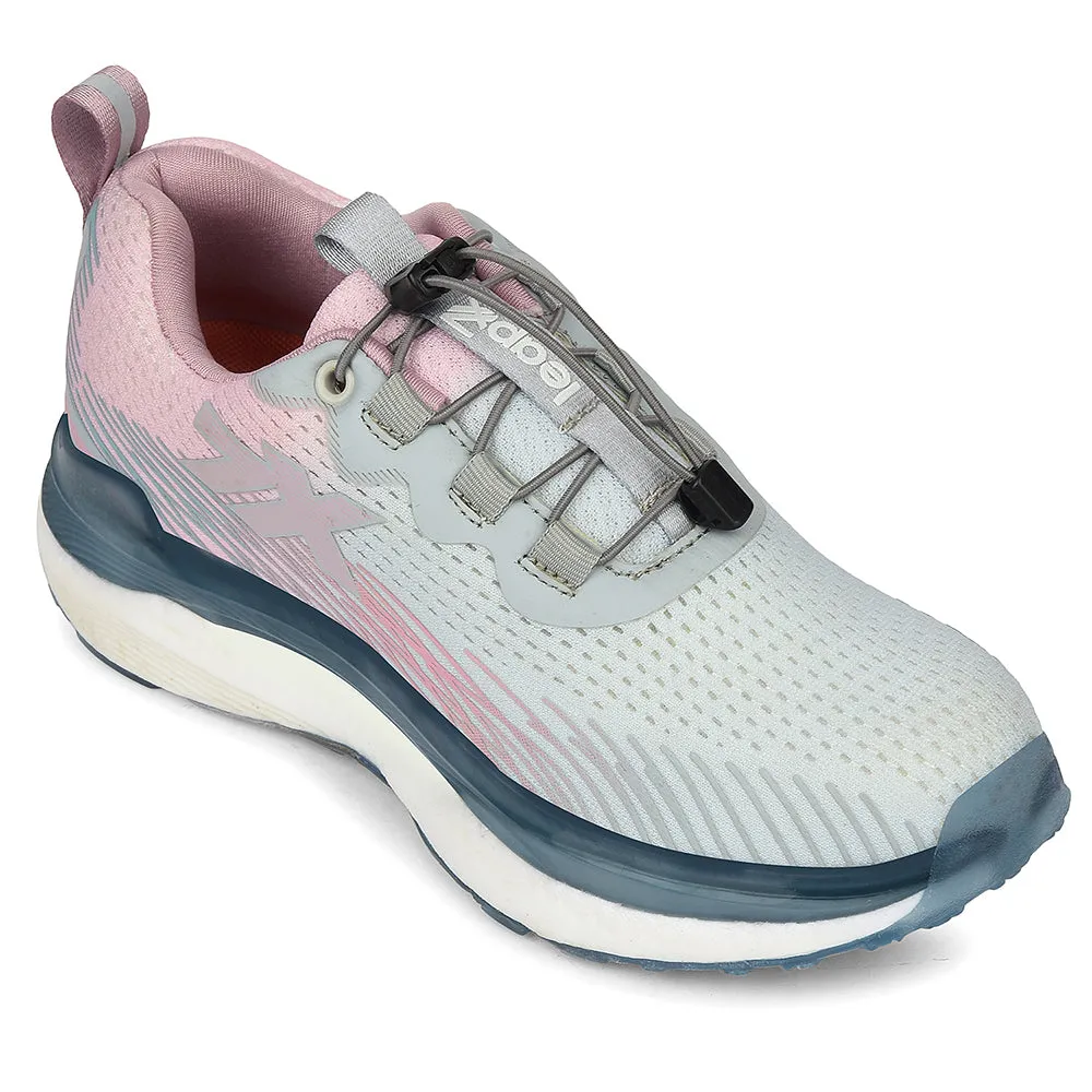 mystery - themed running option Dynamic Fit Upper Leap7x Grey Sports Lacing Running Shoes For Women CHELSY-3 By Liberty
