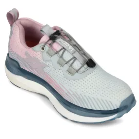 mystery - themed running option Dynamic Fit Upper Leap7x Grey Sports Lacing Running Shoes For Women CHELSY-3 By Liberty
