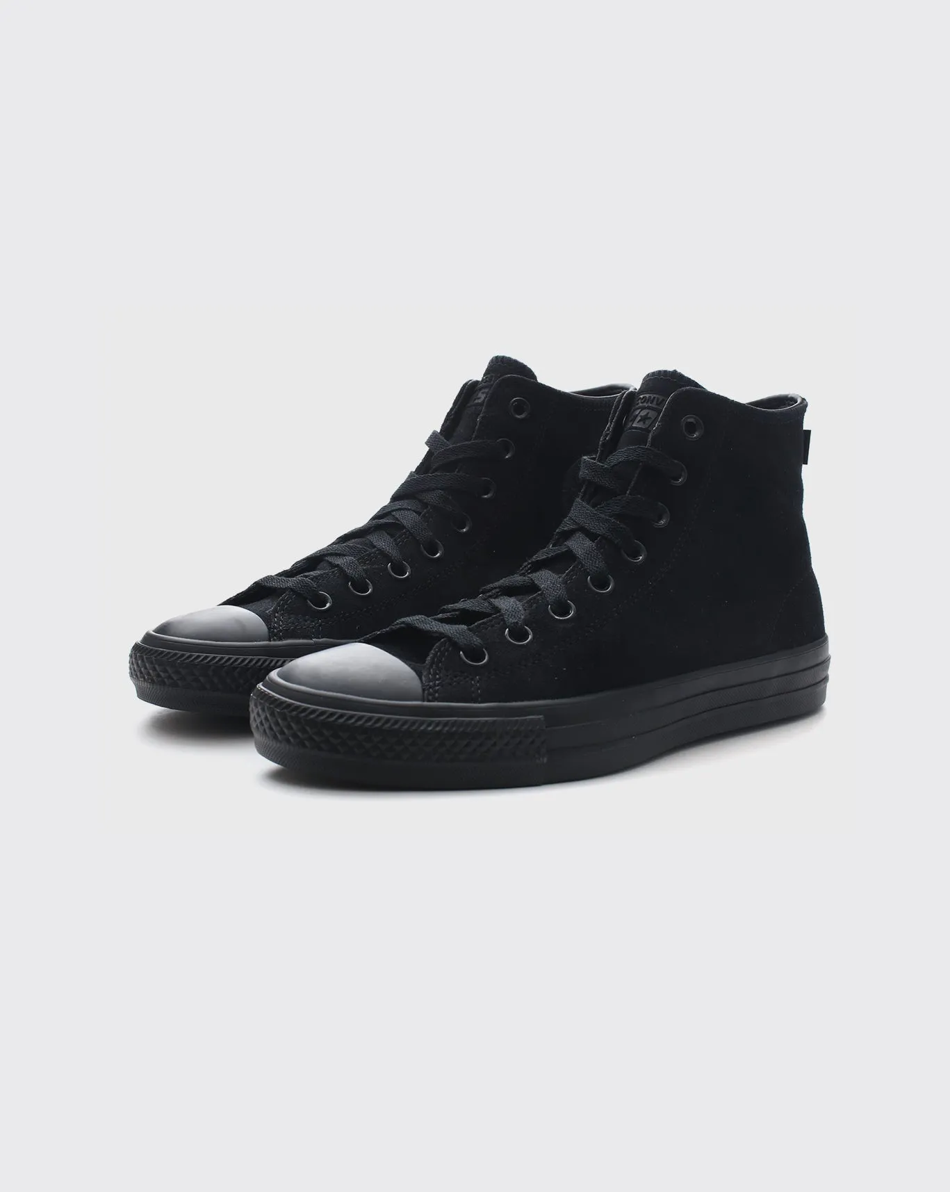 Converse CTAS Pro Hi Suede Shoe - Black Handcrafted Stitching