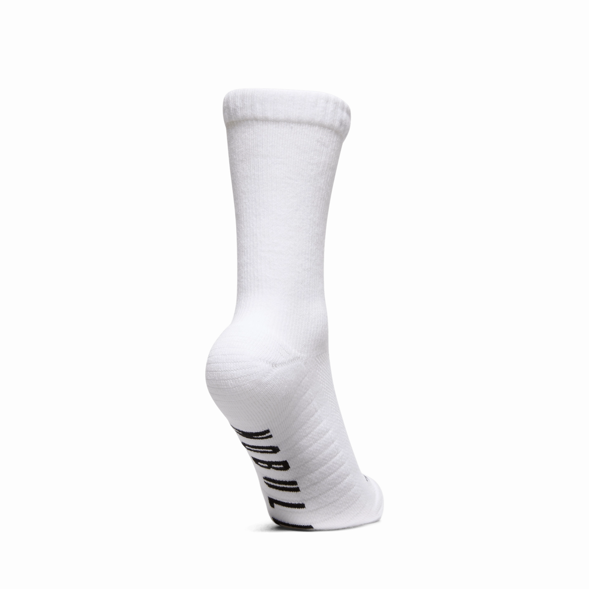 Crew Sock Decoupling Heel Design running in an overpass area shoes