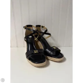 Classic Lines Shoes Heels Wedge By Michael By Michael Kors In Black, Size: 7.5