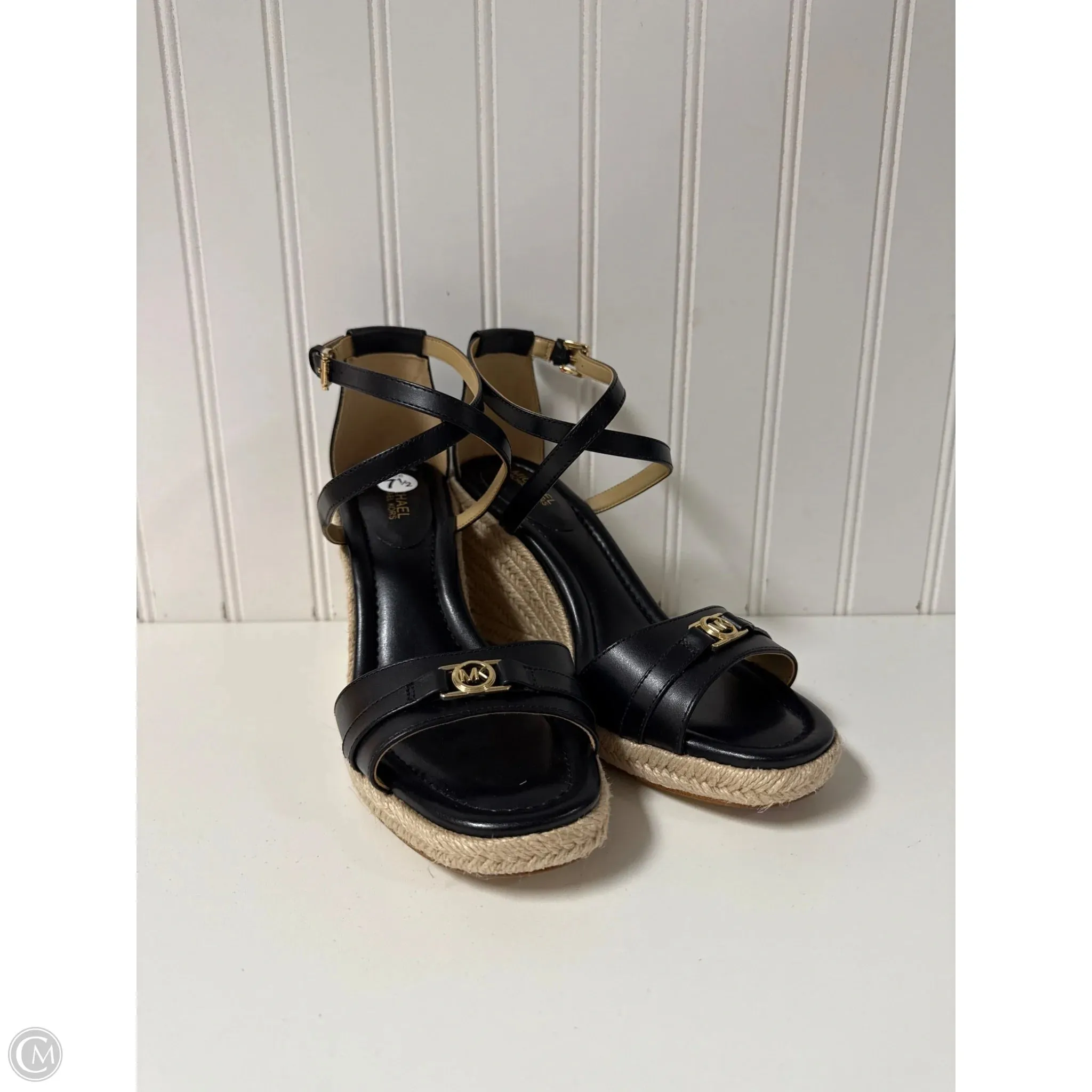 Classic Lines Shoes Heels Wedge By Michael By Michael Kors In Black, Size: 7.5