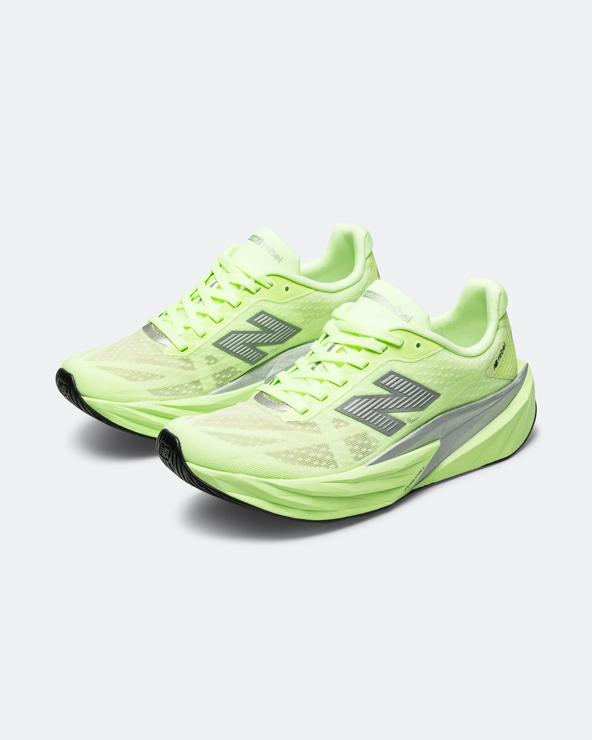 Anti Friction Womens FuelCell Rebel v5 - Lab Green/Silver Metallic-White