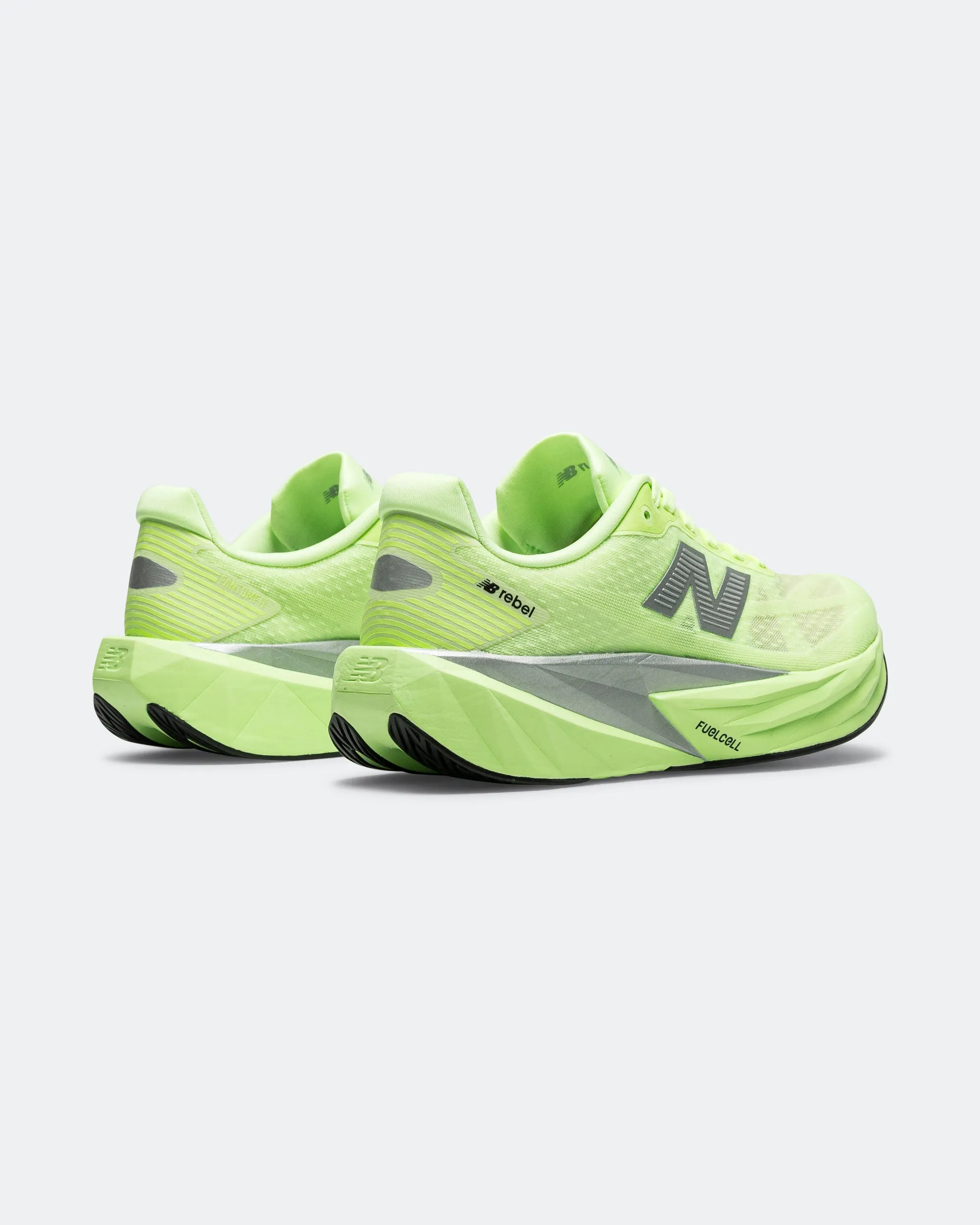 Womens FuelCell Rebel v5 - Lab Green/Silver Metallic-White Uni Life