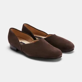 Bryceland's x Bowhill & Elliott Grecian Slippers Chocolate Suede All Terrain Traction
