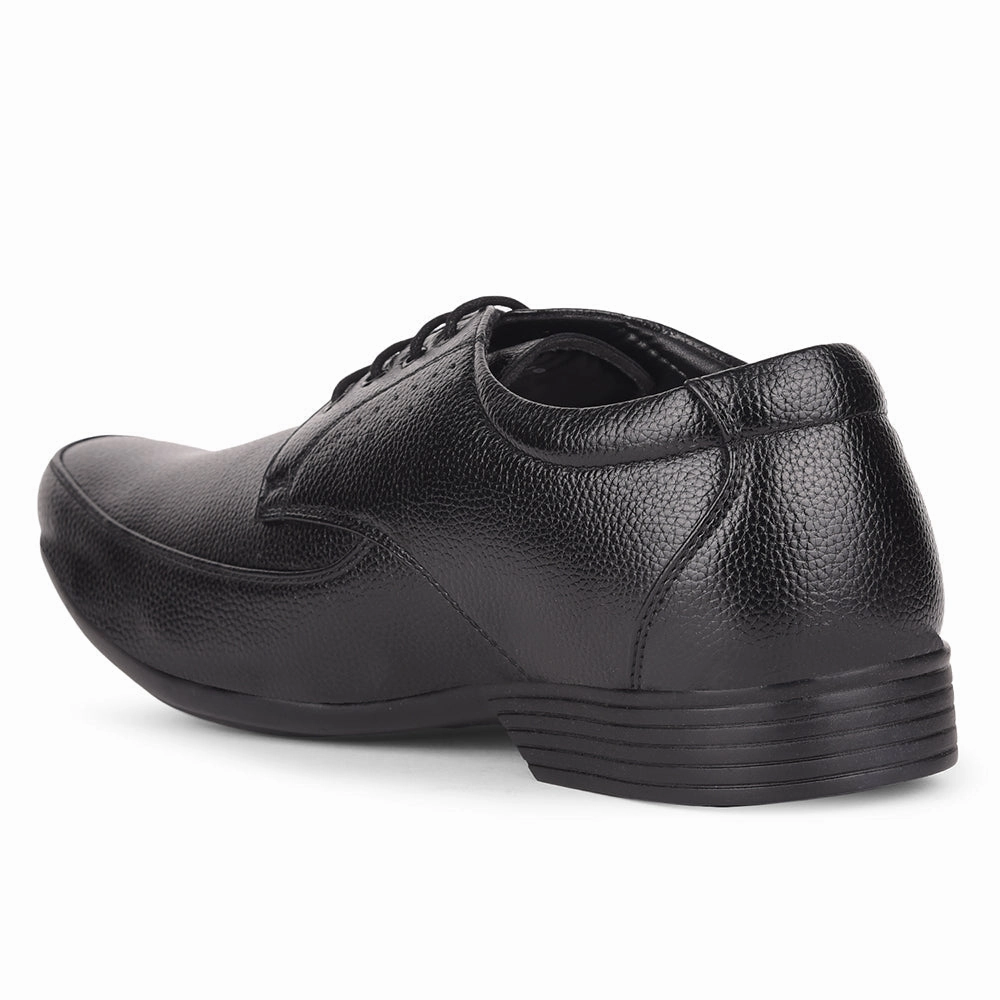 Comfort sole Stylish Daily Outfit Fortune By Liberty HIL-10 Formal Derby Shoes For Men - Black