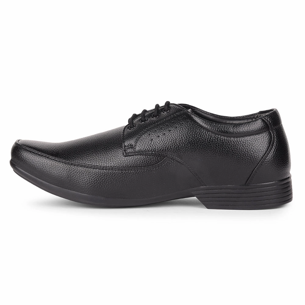 Business Ready Elastic Fit Fortune By Liberty HIL-10 Formal Derby Shoes For Men - Black