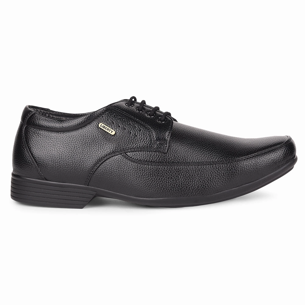 Fortune By Liberty HIL-10 Formal Derby Shoes For Men - Black Functional Sole Work Fit