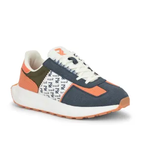 Athletic Look Motivational Quotes Leap7x Sports Lacing Running Shoes For Men (Blue) XL-TG-01 By Liberty