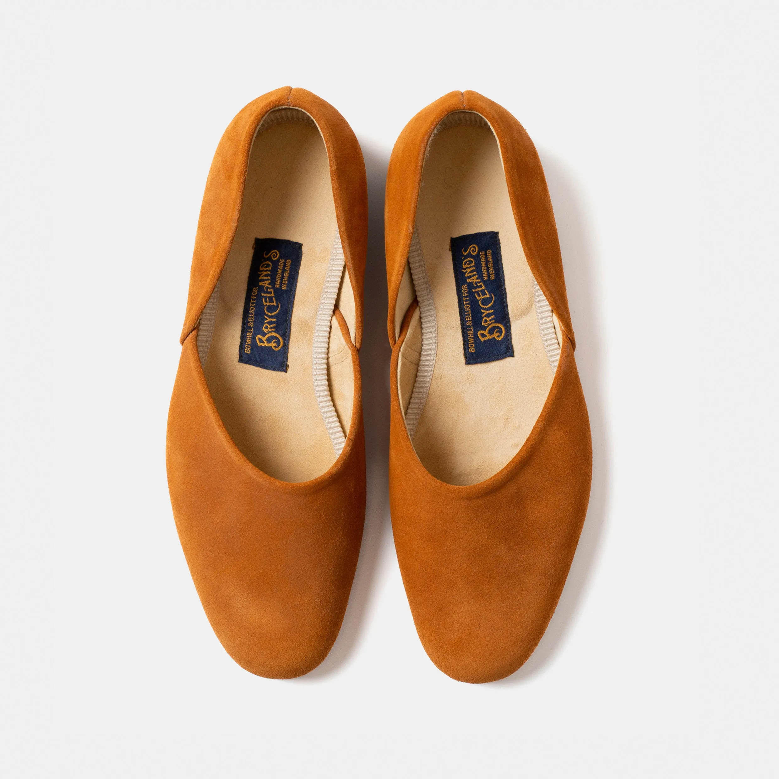 Bryceland's x Bowhill & Elliott Grecian Slippers Brown Suede Dynamic Fit Anti Static Finish