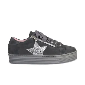 Float Feel Comfortable Foot Star: Grey Suede & Glitz