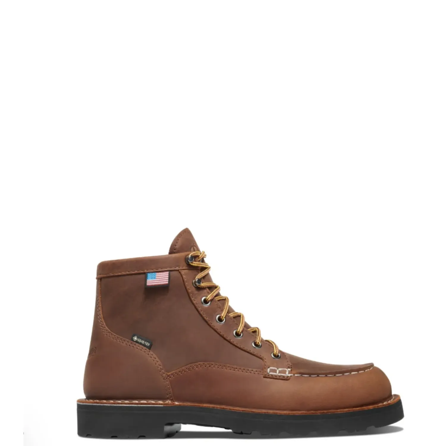 All Day Comfort Feature Odor Control Technology Danner Men's Bull Run GTX 6" Waterproof EH Moc Toe Boot