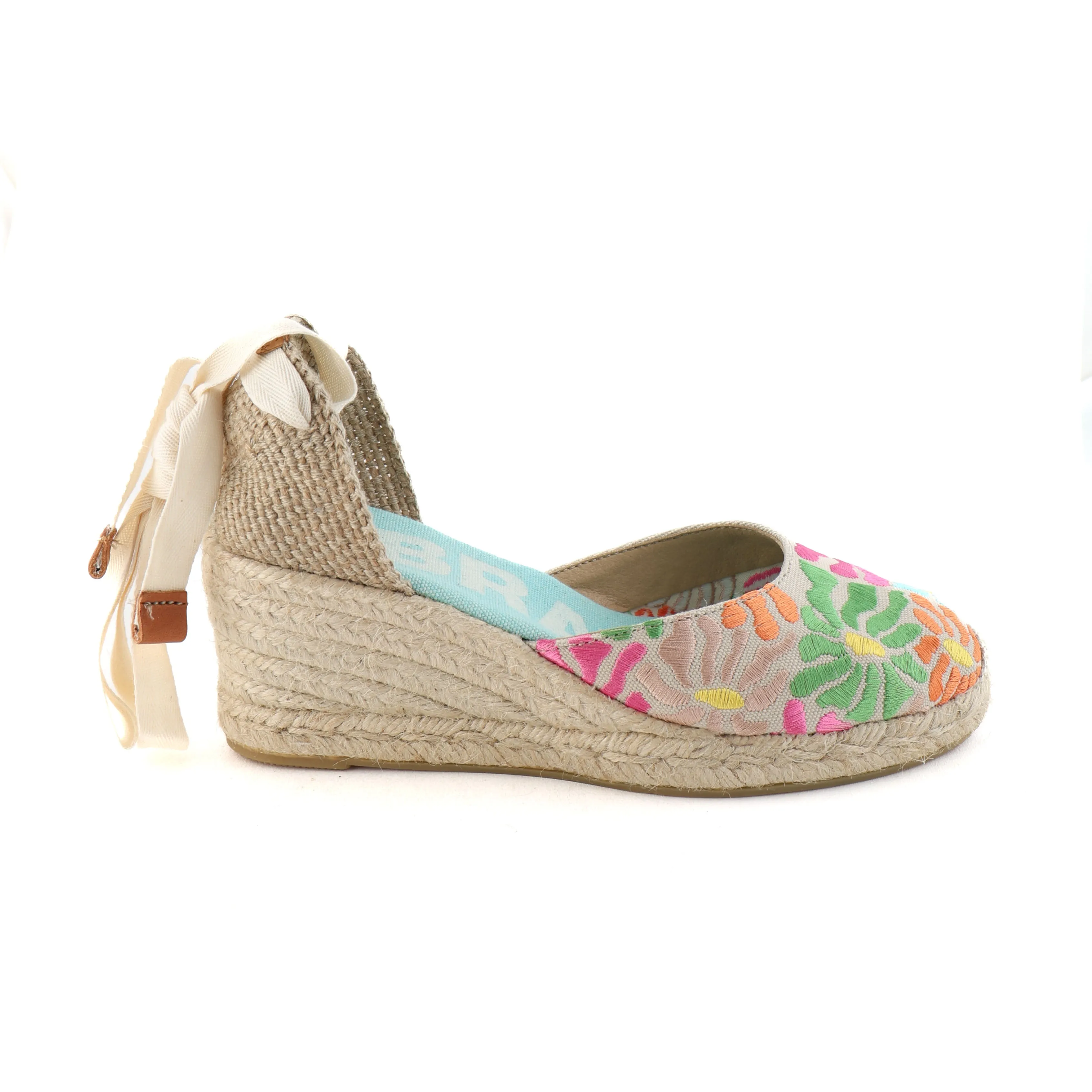 Elastic Strap Wide Toe Box Design CASTELL Flower Mosaic