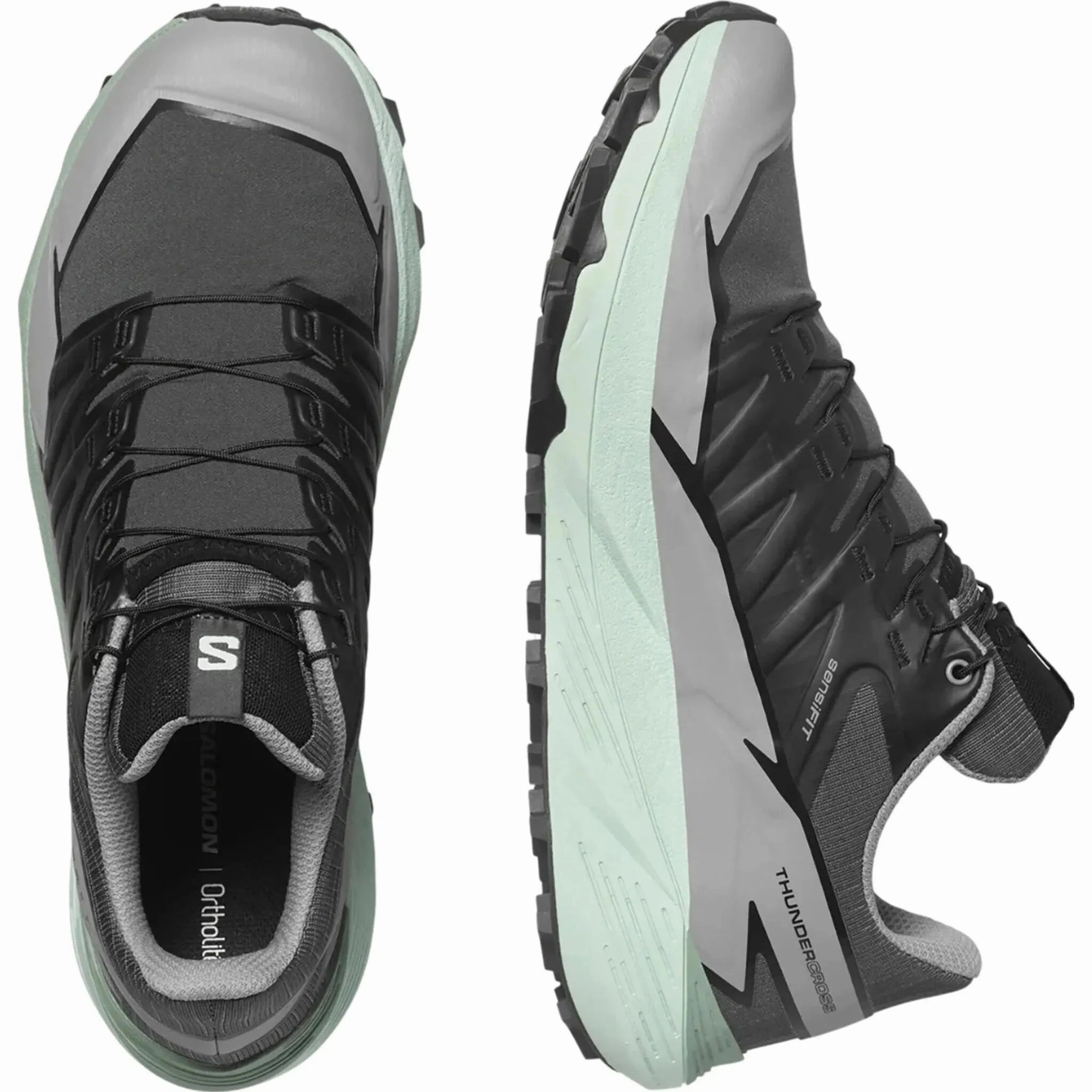 Diagonal Flex Notches Men??s Salomon Thundercross Asphalt/Shakin/Spray track athletes' shoes