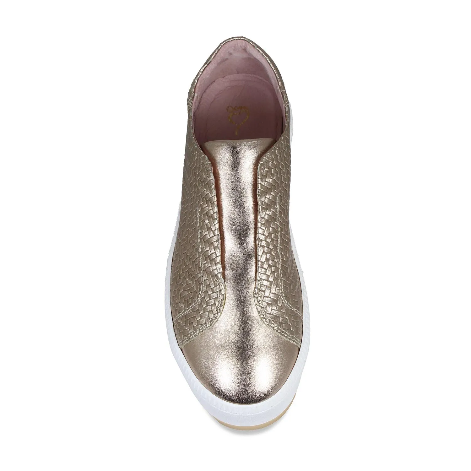 Drama: Metallic Weave Leather Feet Ease Sporty Style