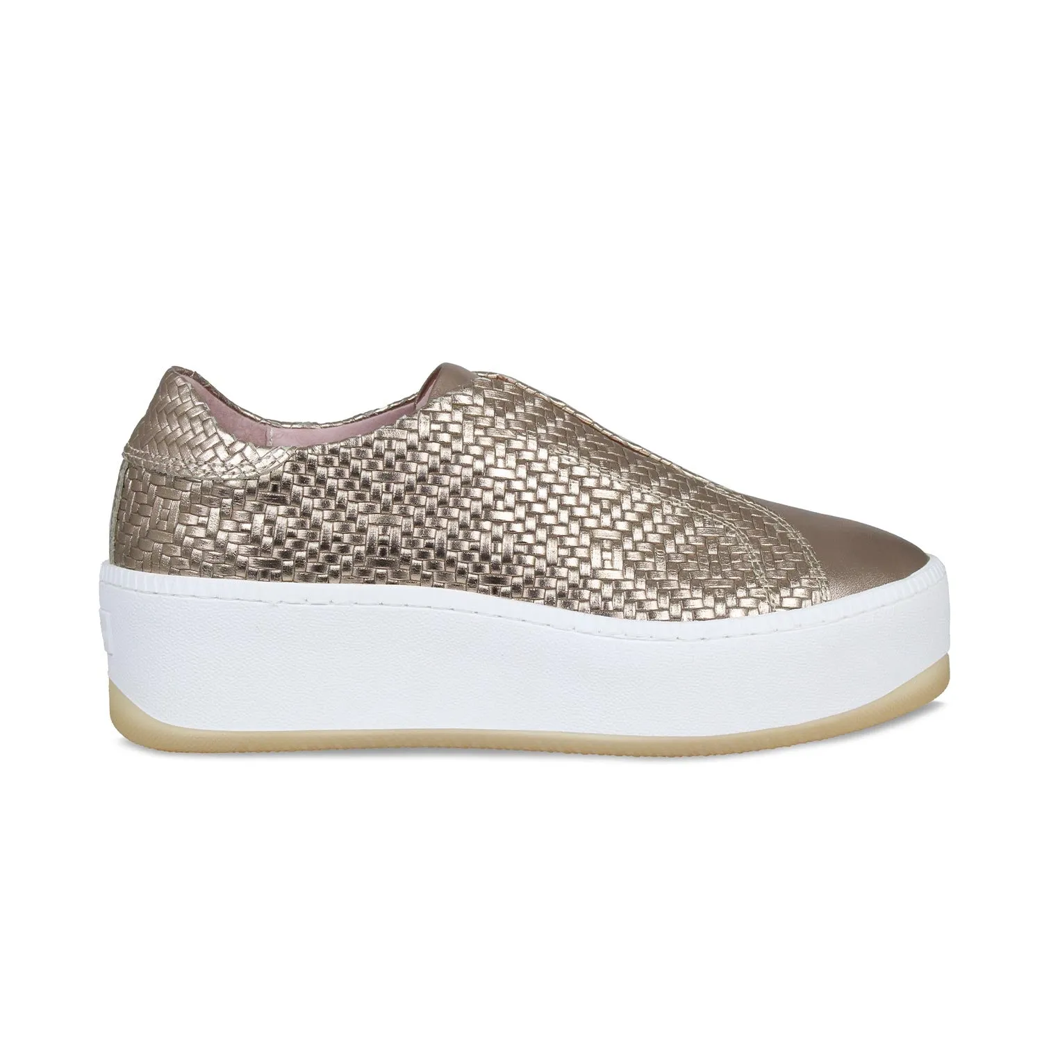 Creek Walk Quiet Footprint Drama: Metallic Weave Leather