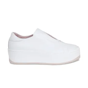 Drama: White Leather Outdoor Errands TPU sole