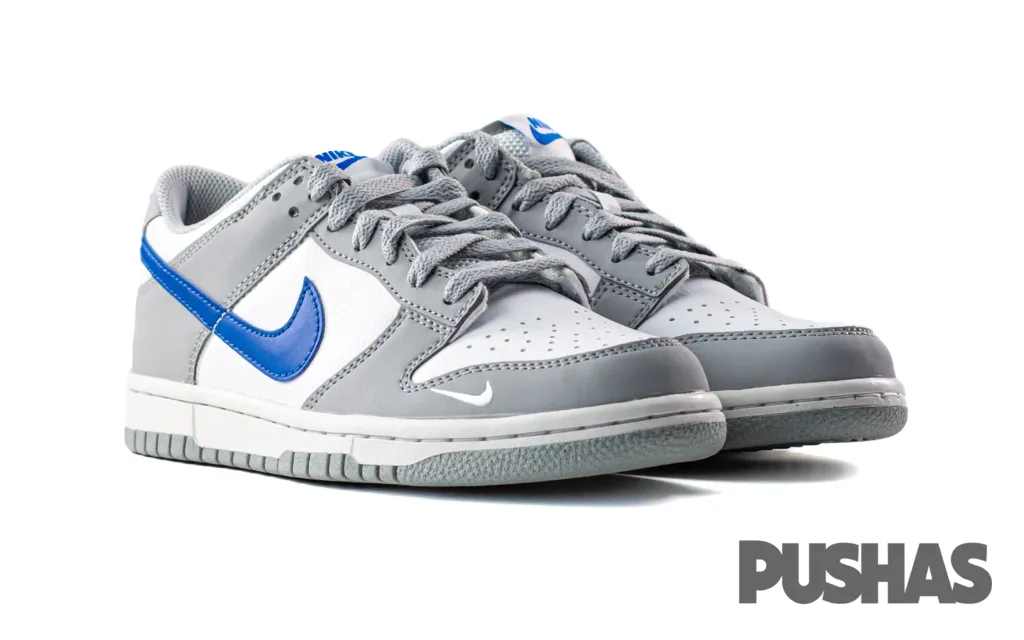 Dunk Low Mini Swoosh 'Wolf Grey Game Royal' GS (2023) Sock Like Collar Fit