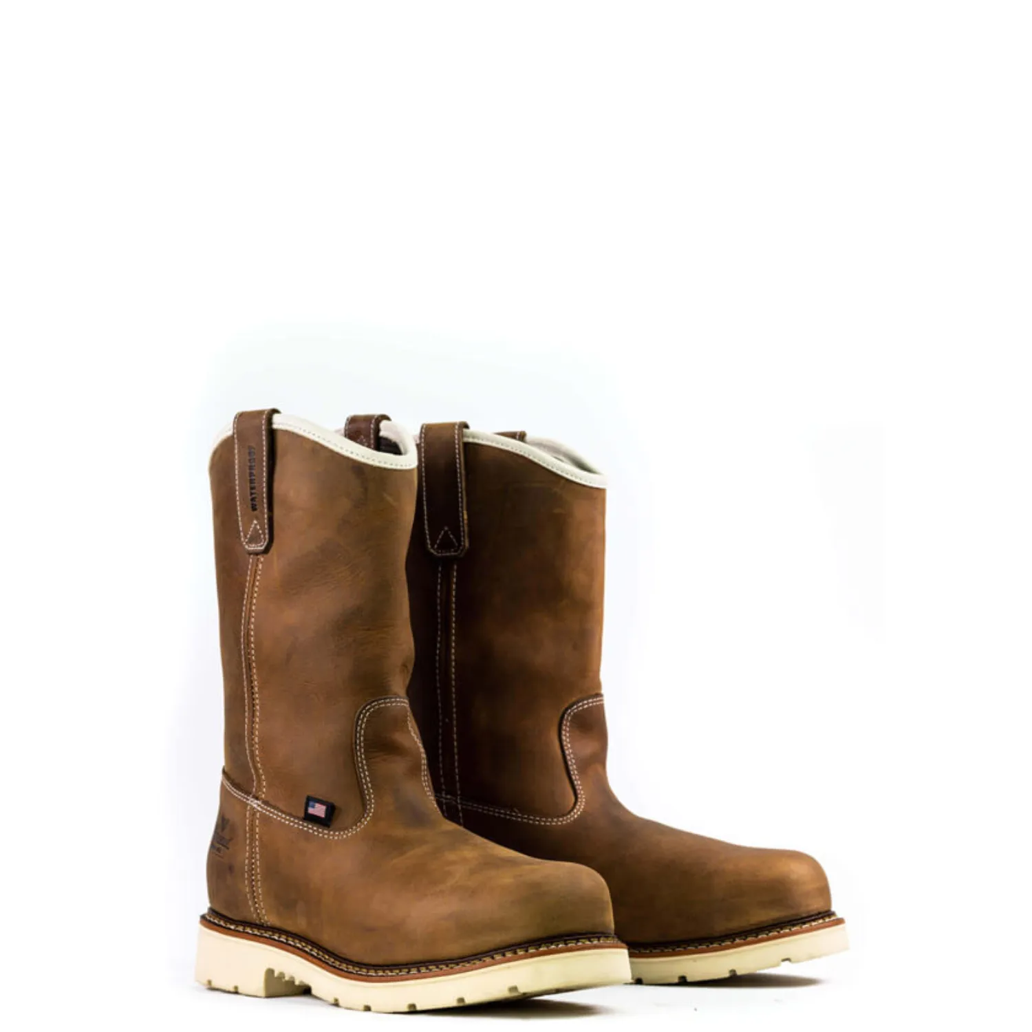 Thorogood Men's American Heritage 11" Waterproof EH Steel Toe Wellington Boot Neutral Shade