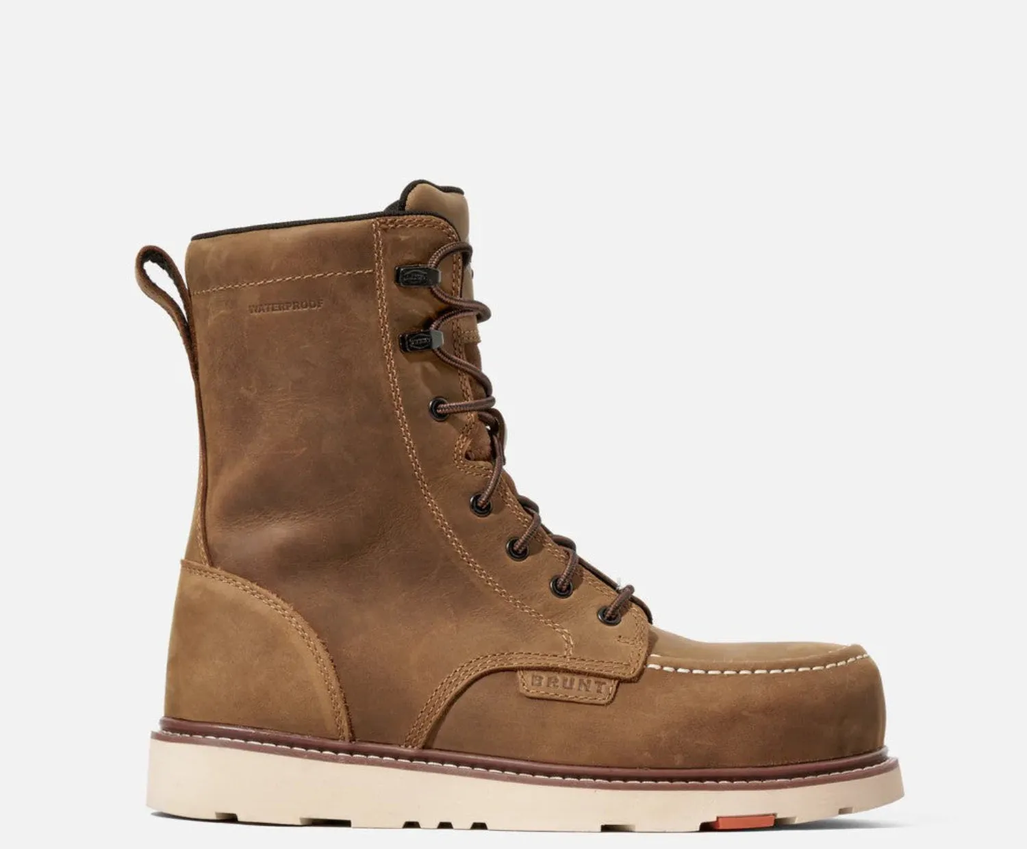 BRUNT Men's The Marin 8" EH Waterproof Work Boot Cush Feel