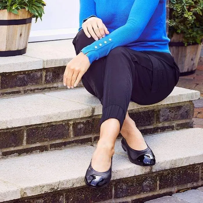 Luna: Black Leather & Patent Alley Run Dry Touch