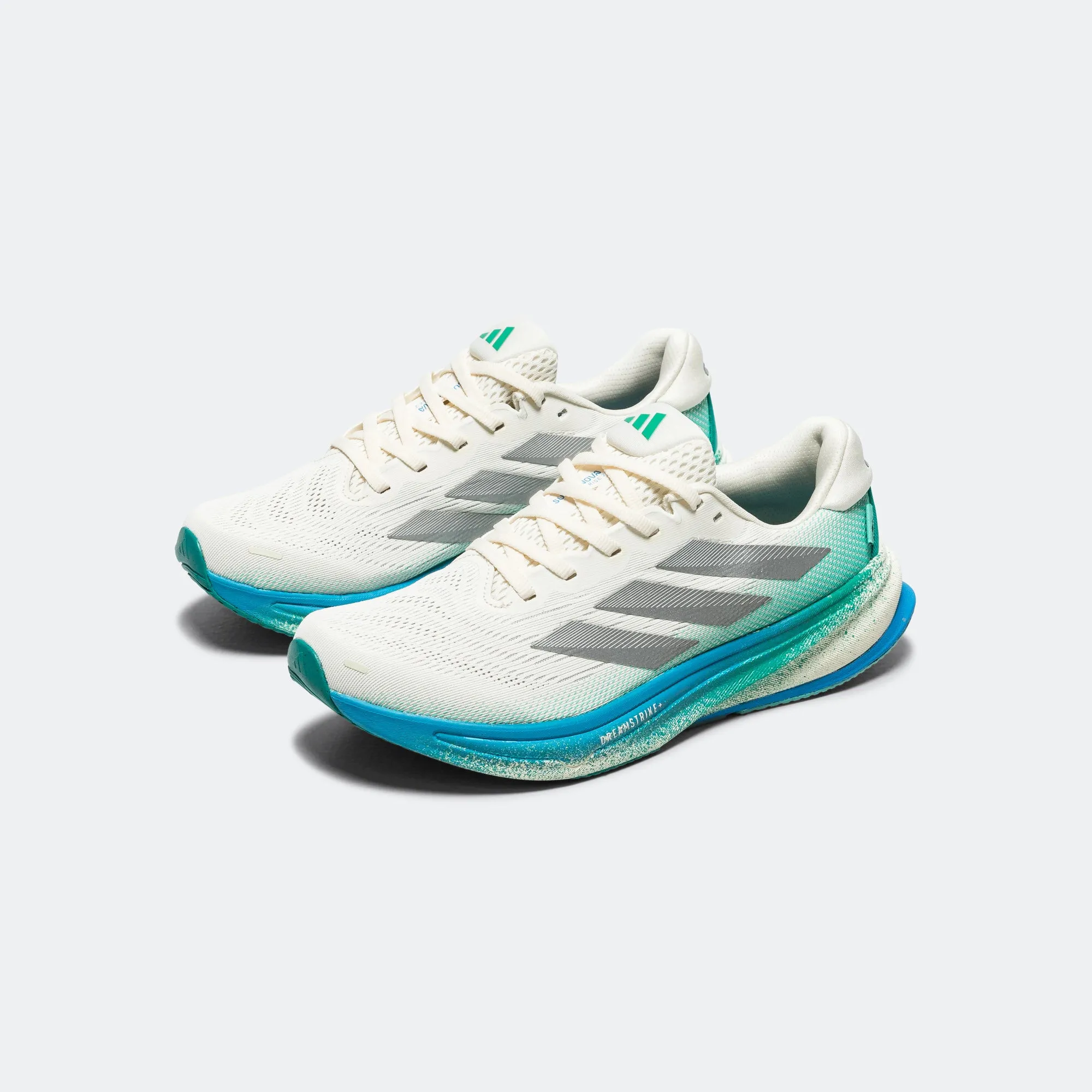 Hassle free Weatherproof Stitching Womens Supernova Rise 2 - Chalk White/Silver Metallic-Glory Green