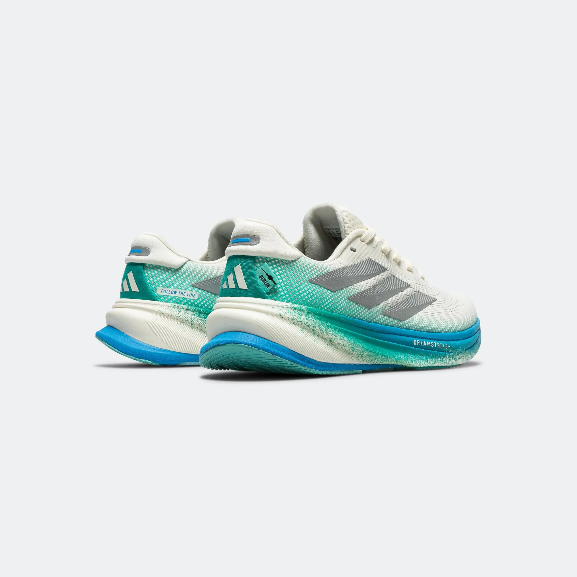 Womens Supernova Rise 2 - Chalk White/Silver Metallic-Glory Green Carefree Day Cloud Step