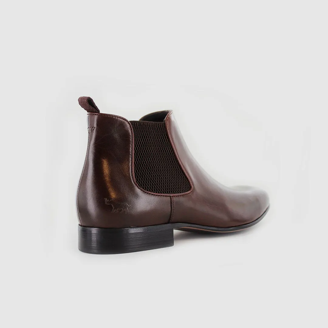 Ajax Chelsea Boots Dark Brown Secure Strap