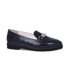Ventilated Mesh Tamara: Navy Snake Print Leather