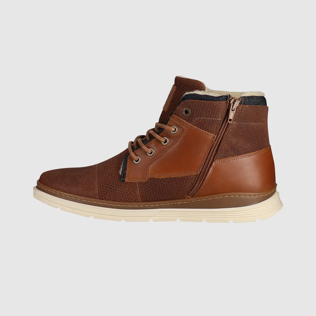 Soil Lace Up Boots Tan Flexible Frame Rough Terrain Insulated Mountain Climber