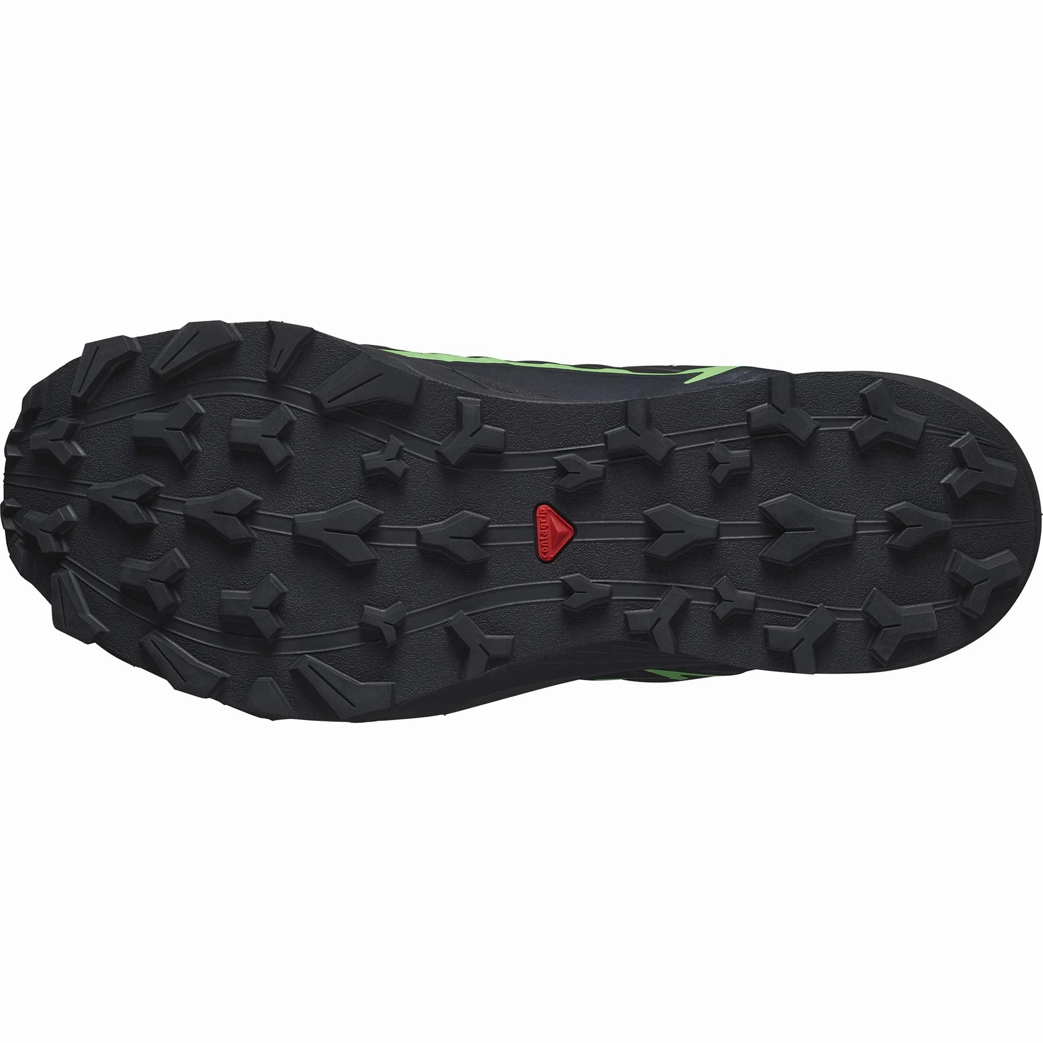 Energy conversion rate section Men's Salomon Thundercross GTX  Black - Green Gecko - Black Durable Bonding Technology multi - surface sole