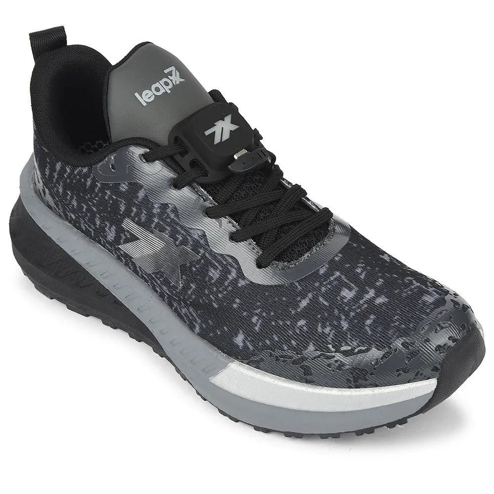 Unisex Leap7x Dark Grey Sports Lacing Running Shoes For Men XLM-07MS By Liberty
