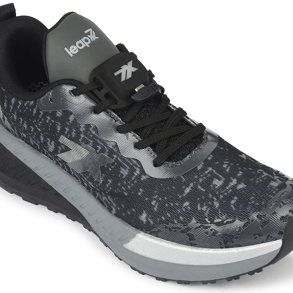 Leap7x Dark Grey Sports Lacing Running Shoes For Men XLM-07MS By Liberty Lace   Up Closure orthopedic shoes