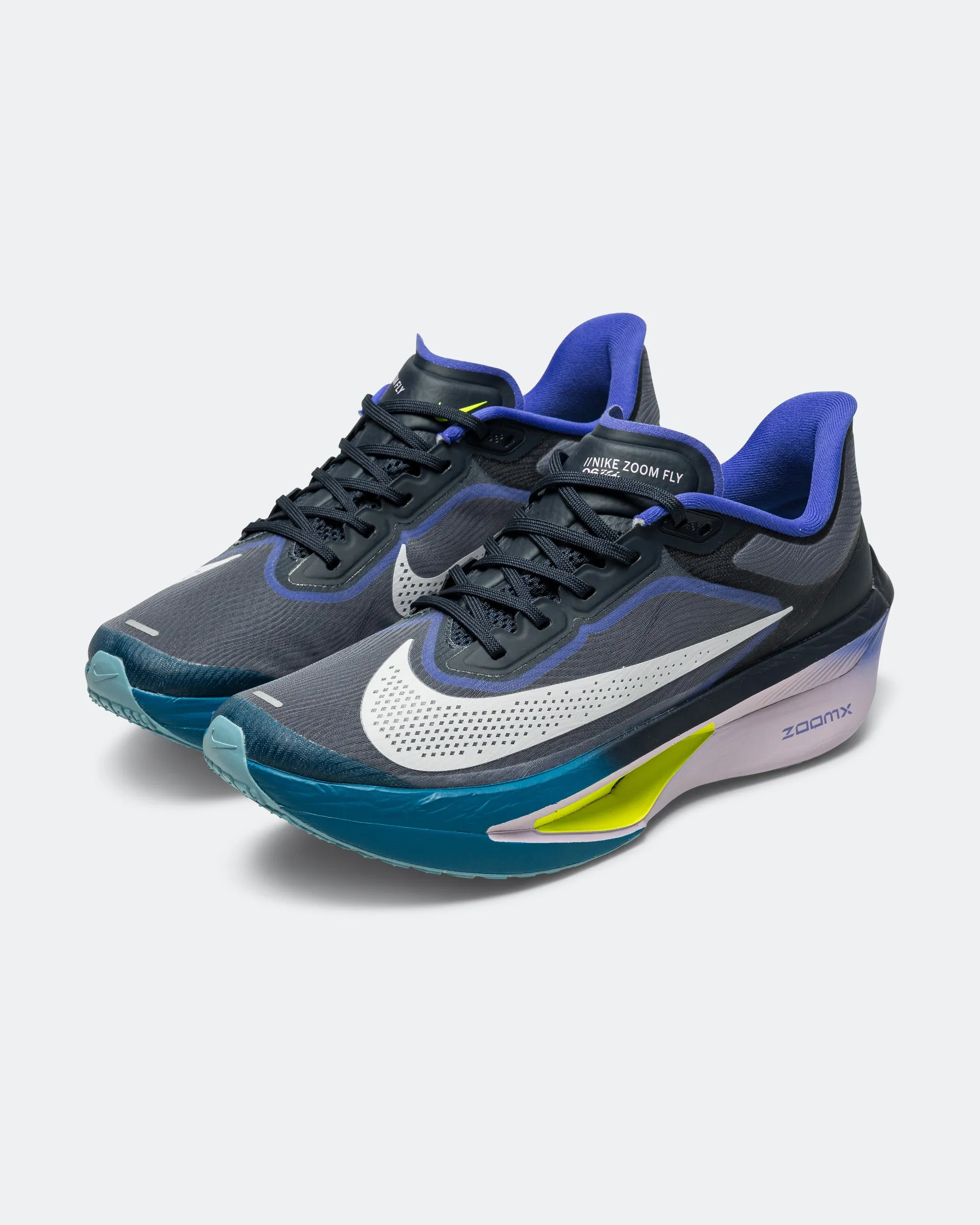 Range Jog Eco Friendly Mens Zoom Fly 6 - Obsidian/White-Persian Violet-Volt