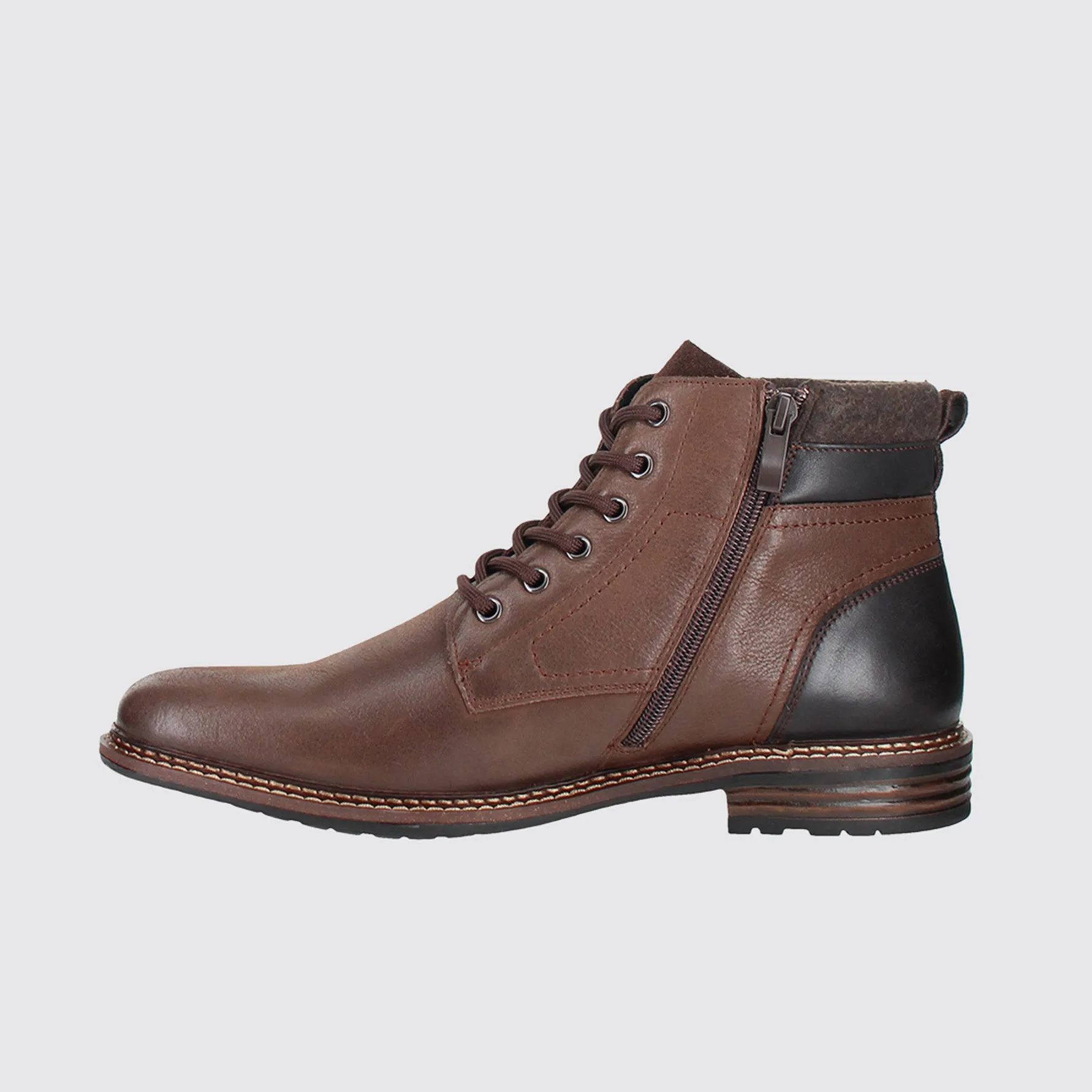 Cushioned Step Urban Commute Cliveden Lace Up Boots Brown