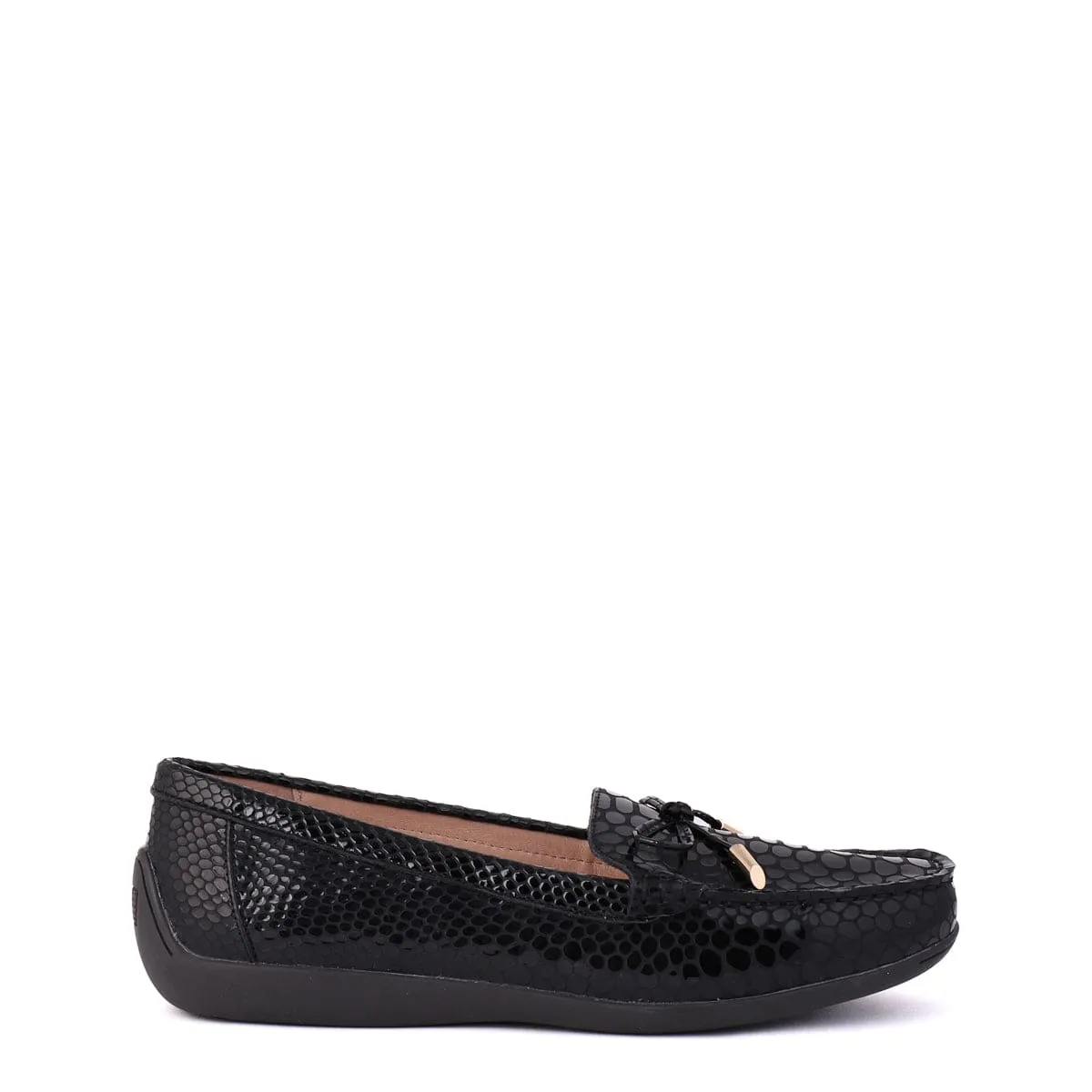 Base Shade ERIN Black Croc Patent