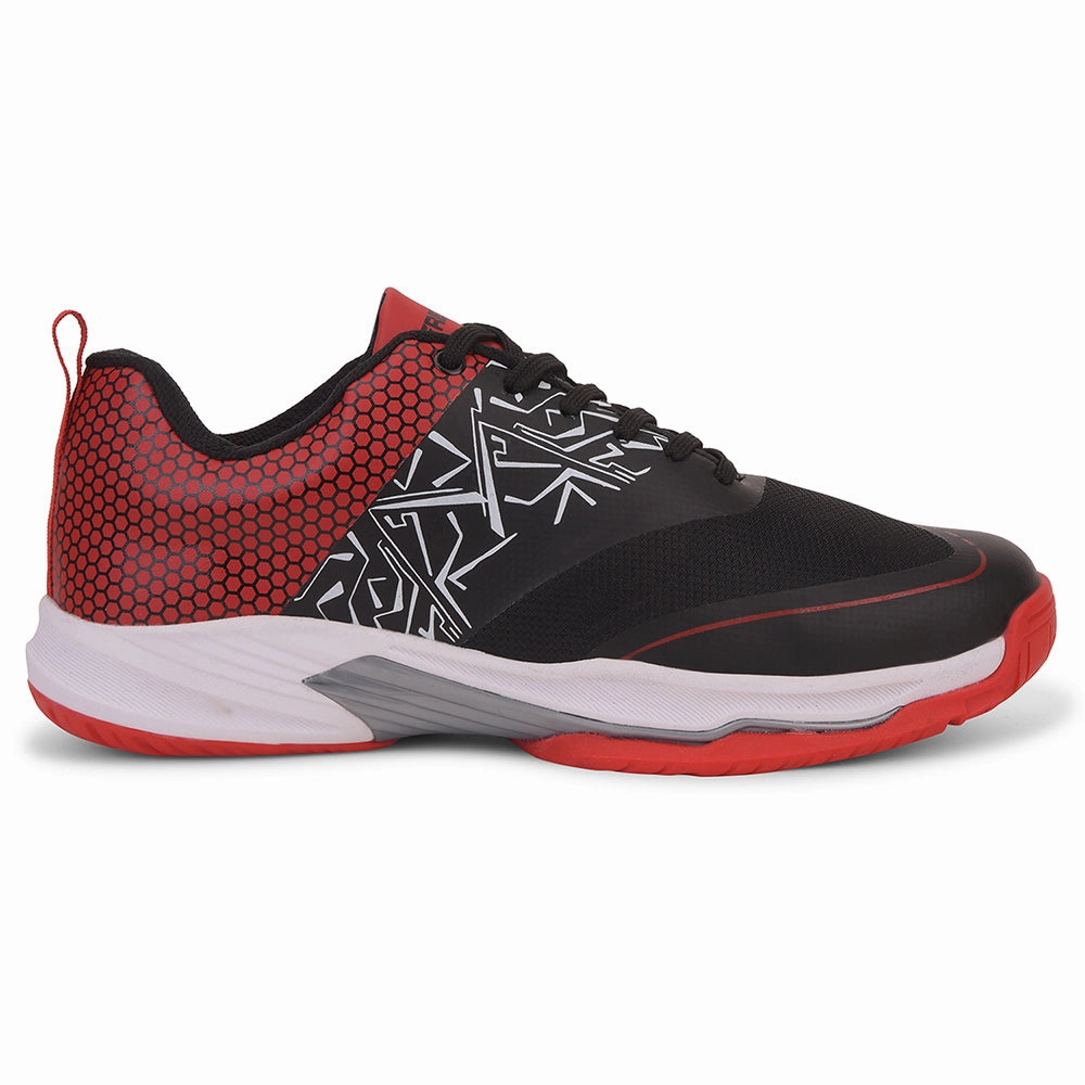 Sustainable Material Blend FREEDOM Black Sports Non-Marking Paddle/Pickleball & Badminton Shoes For Men UNESKO By Liberty