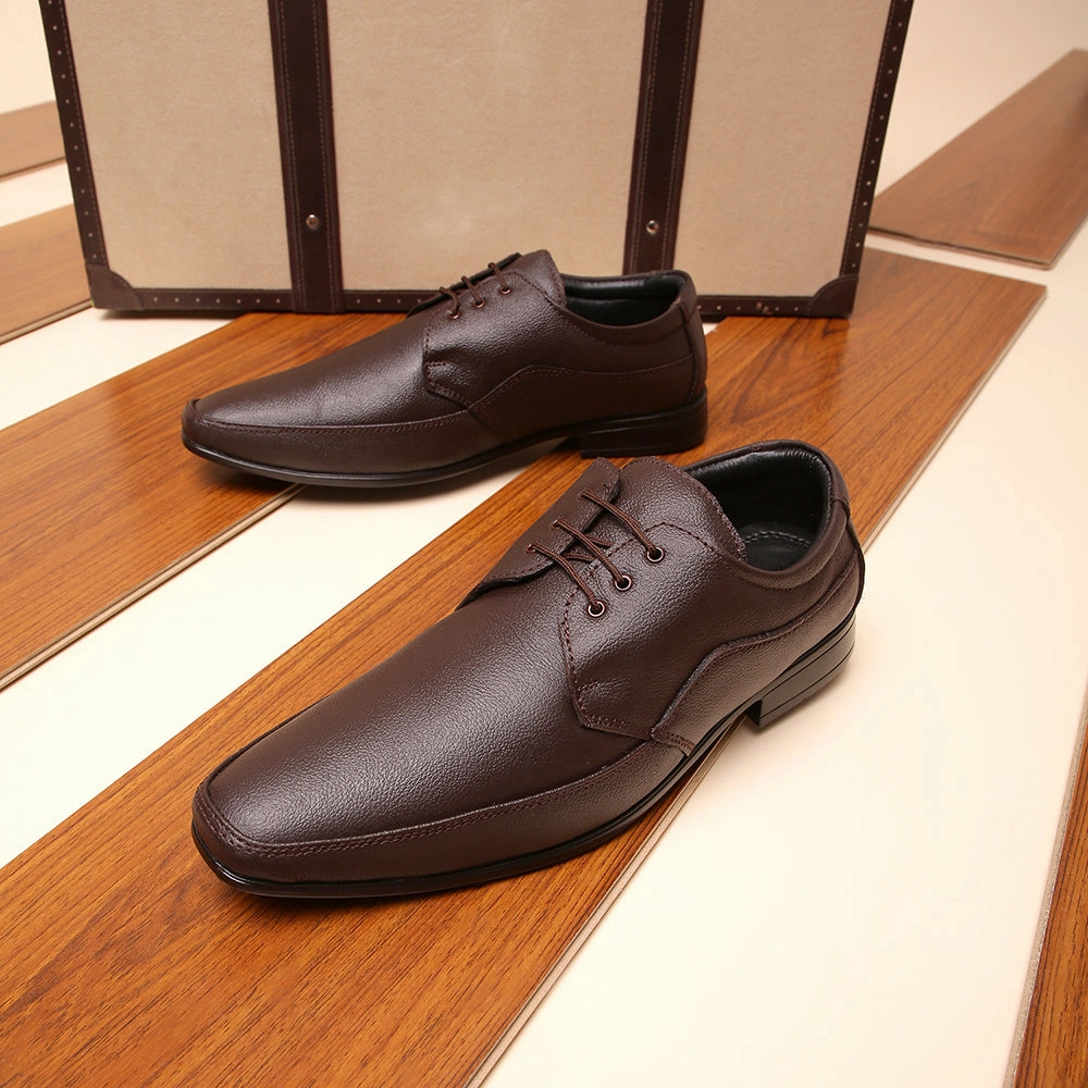 Fortune (Brown) Classic Oxford Shoes For Men HOL-14 By Liberty Smooth Form Interview Day Modern Lace-Ups